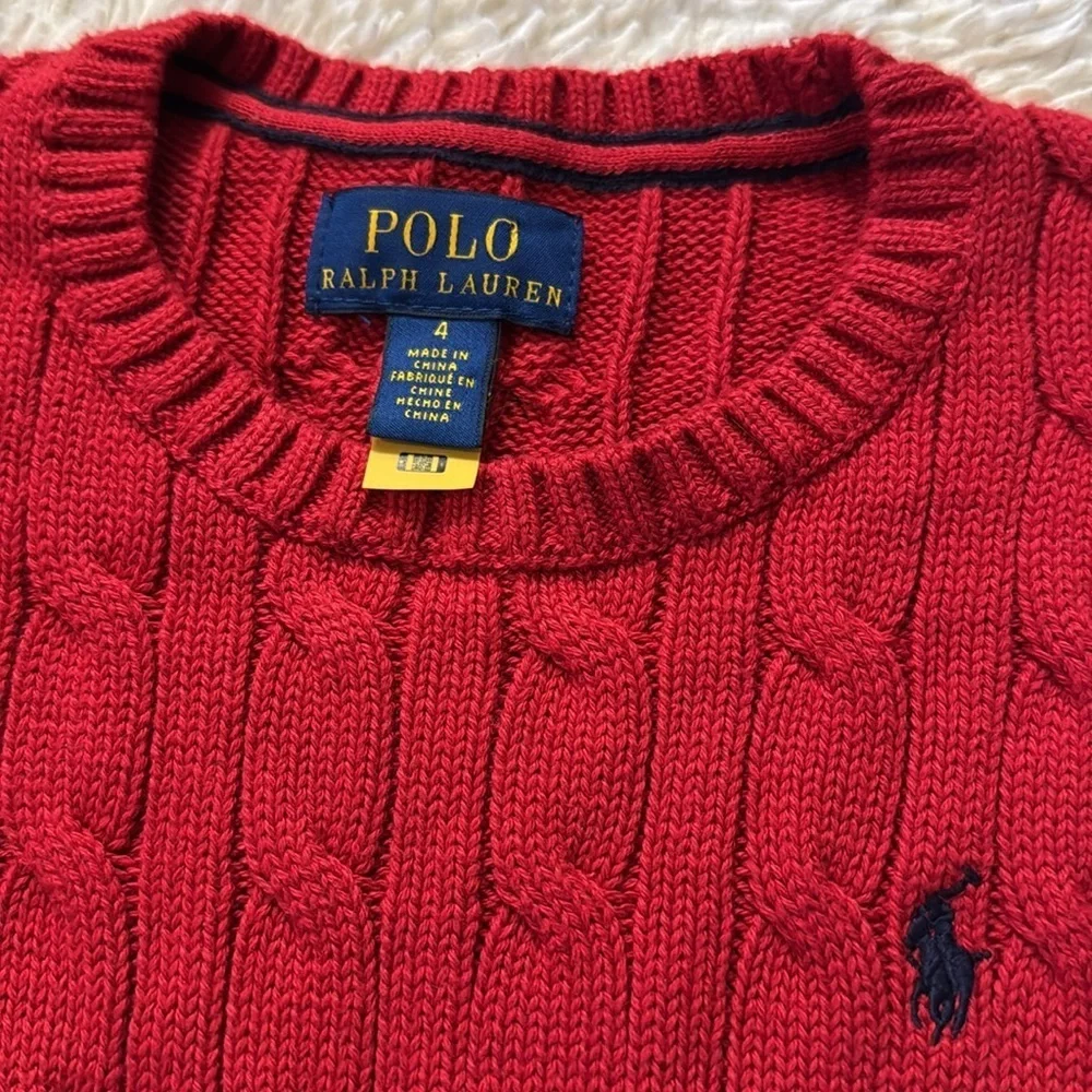 NWOT Polo Ralph Lauren Cable-Knit Cotton Sweater for kid size 4
